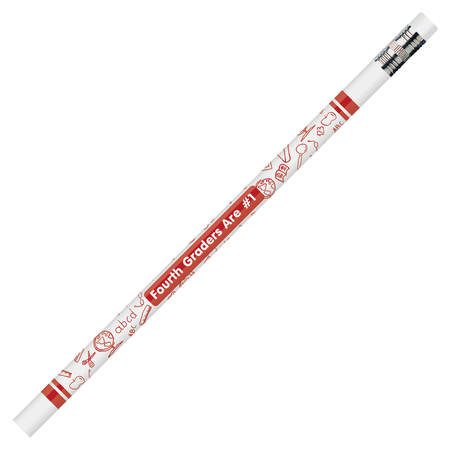 J.R. MOON PENCIL CO Pencils 4th Graders Are #1, PK144 7864